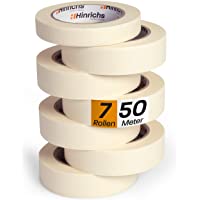 Hinrichs - Cinta Carrocero Pintura Pack - Cinta de Pintor o Carrocero 6 Rollos 50m x 30mm y 1 Rollo de 50m x 20mm - No…